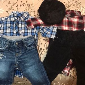 2 toddler boy outfits 6-12m
